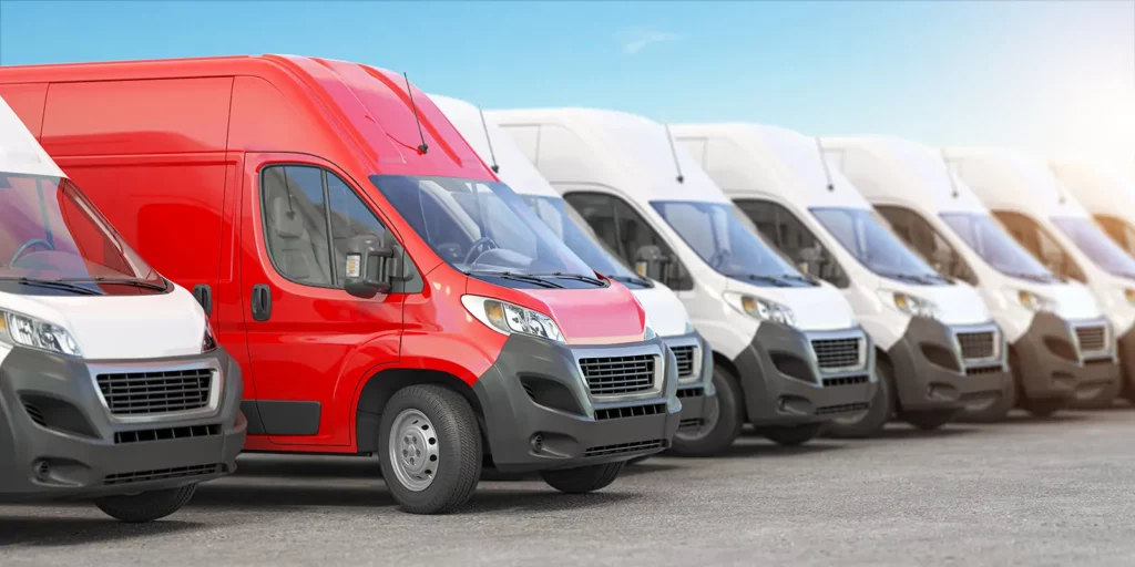 Mehrere Transporter in einem Firmen Fuhrpark welche ein Nutzfahrzeuggutachten benötigen